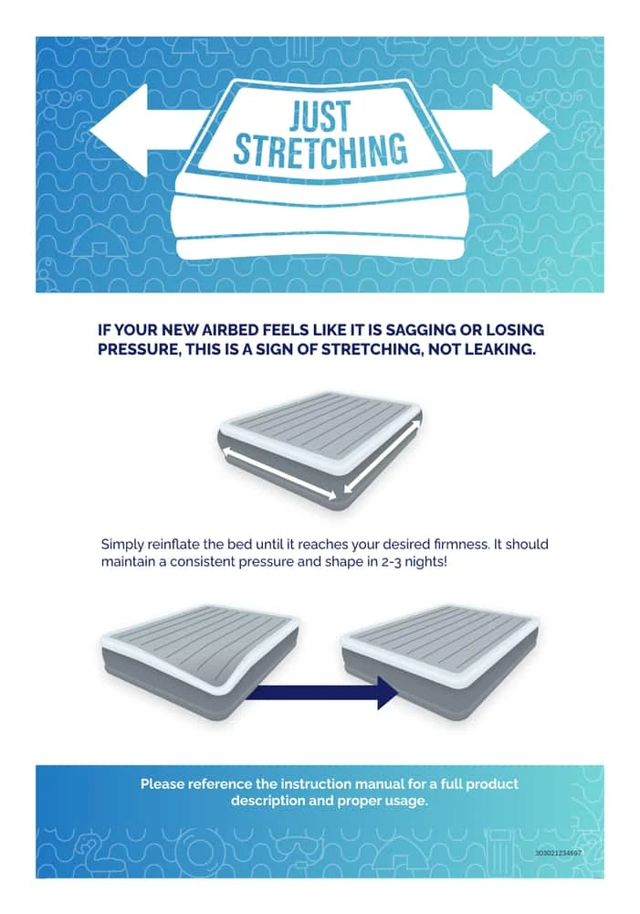 Woods Twin Single-High Inflatable Air Mattress/Airbed W/ 2-in-1 Pump For AC/Car Outlet 8 Woods Twin Single-High Inflatable Air Mattress/Airbed W/ 2-in-1 Pump For AC/Car Outlet - Image 6