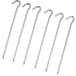 Woods Steel Hook-Top Tent Pegs/Stakes For Small Camping Tents & Tarps, 8-in, 6-pk -Woods Sales Store woods 8 tent pegs 6 pack 3e65744e be8f 44e0 8a9c 0870f0efb448
