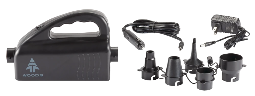 Woods Blast Lithium-Ion Rechargeable Electric Air Pump, AC/DC Adapters, Inflates/Deflates 3 Woods Blast Lithium-Ion Rechargeable Electric Air Pump, AC/DC Adapters, Inflates/Deflates