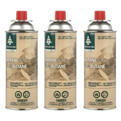 Woods Butane Gas Canister/Cartridge, Fuel For Camping Stoves, Lanterns & Heaters, 8-oz, 3-pk