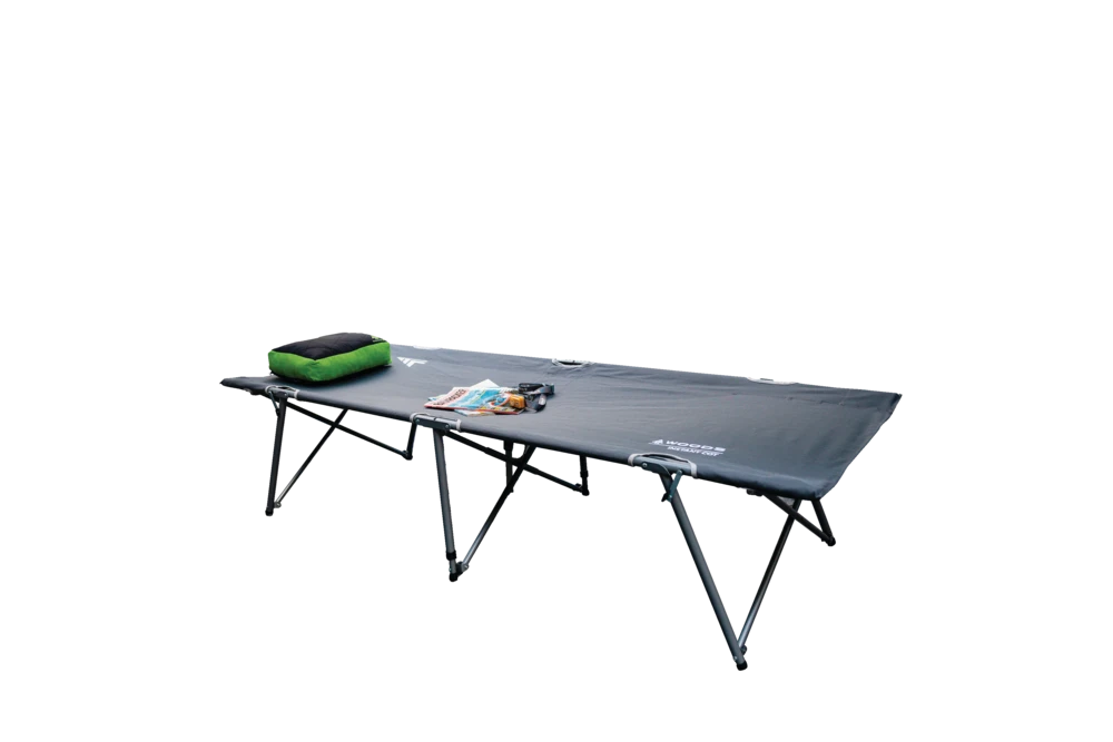 Woods Instant Standard Portable Folding Camping Cot Bed W/ Carry Case, Supports 300 Lbs, Grey 6 Woods Instant Standard Portable Folding Camping Cot Bed W/ Carry Case, Supports 300 Lbs, Grey - Image 4