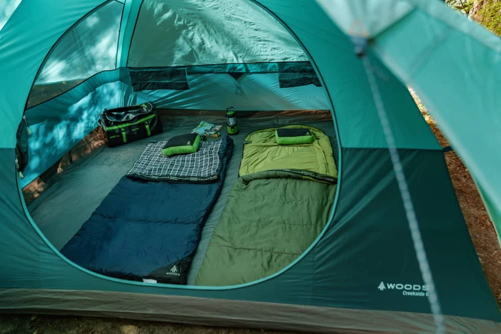 Woods Canmore Cotton Flannel Lined Insulated Cool Weather Sleeping Bag W/ Compression Sack, 0°C 4 Woods Canmore Cotton Flannel Lined Insulated Cool Weather Sleeping Bag W/ Compression Sack, 0°C - Image 2