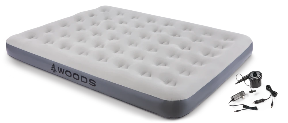 Woods Double Single-High Inflatable Air Mattress/Airbed W/ 2-in-1 Pump For AC/Car Outlet 4 Woods Double Single-High Inflatable Air Mattress/Airbed W/ 2-in-1 Pump For AC/Car Outlet - Image 2