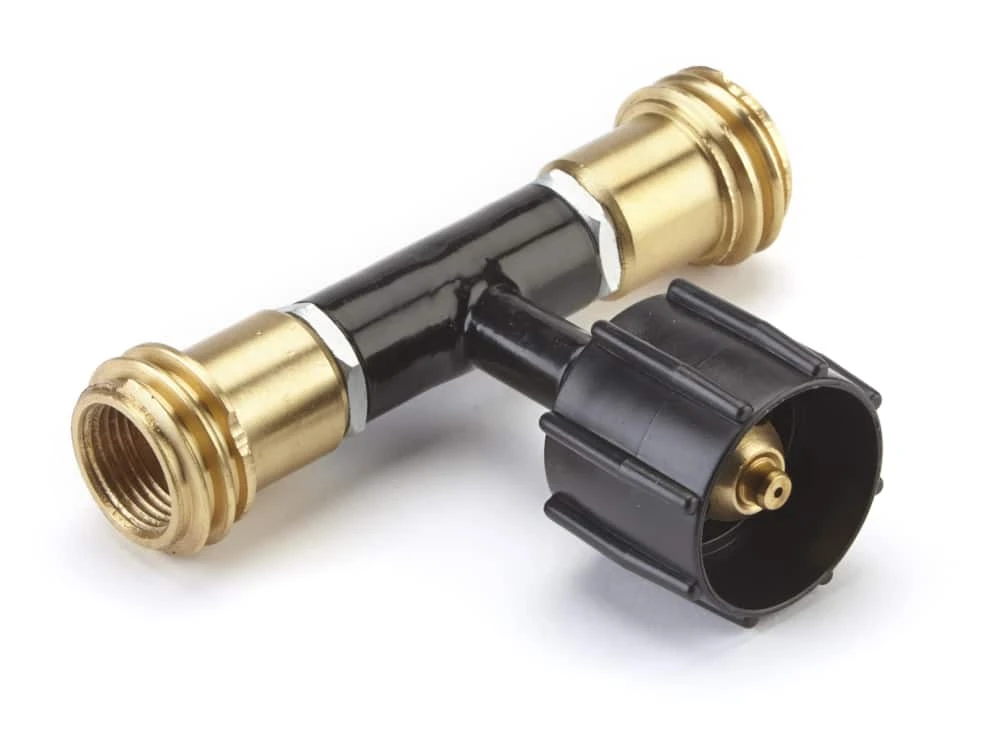 Woods™ Brass & Steel Dual Appliance Tank Converter For Camping, 20-lb 3 Woods™ Brass & Steel Dual Appliance Tank Converter For Camping, 20-lb