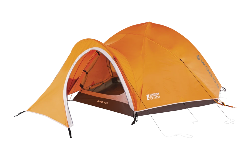 Woods Pinnacle 4-Season, 2-Person Lightweight Camping Dome Tent W/ Vestibule, Rain Fly & Carry Bag 3 Woods Pinnacle 4-Season, 2-Person Lightweight Camping Dome Tent W/ Vestibule, Rain Fly & Carry Bag