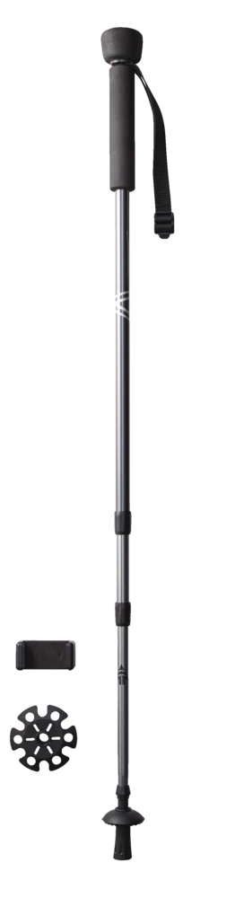 Woods Exposure Telescopic Adjustable Aluminium Trekking Pole W/ Phone Clip For Hiking & Walking 3 Woods Exposure Telescopic Adjustable Aluminium Trekking Pole W/ Phone Clip For Hiking & Walking