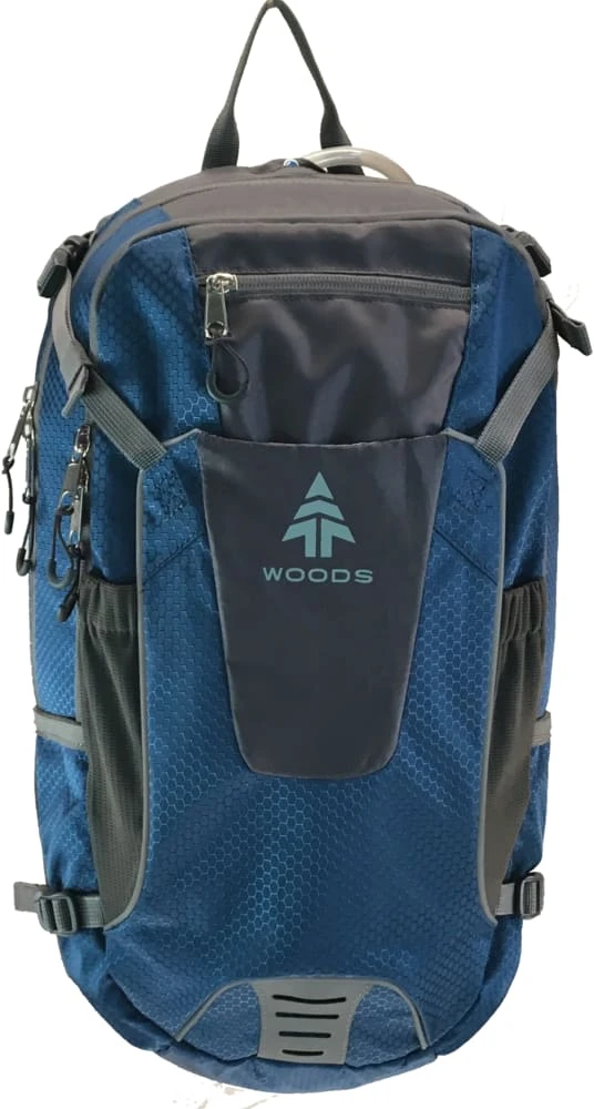 Woods Hydration Backpack W/ 2-L Water Bladder For Camping, Hiking & Outdoor Sports, Blue 7 Woods Hydration Backpack W/ 2-L Water Bladder For Camping, Hiking & Outdoor Sports, Blue - Image 5