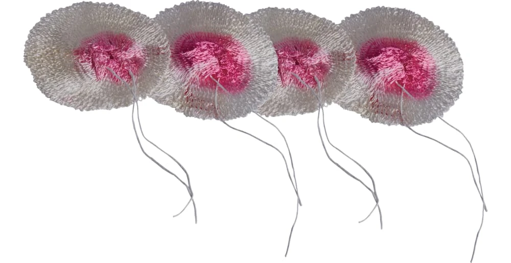 Woods™ Single Tie Standard Shape Universal Fit Lantern Mantles, Pink & White, 4-pk 4 Woods™ Single Tie Standard Shape Universal Fit Lantern Mantles, Pink & White, 4-pk - Image 2