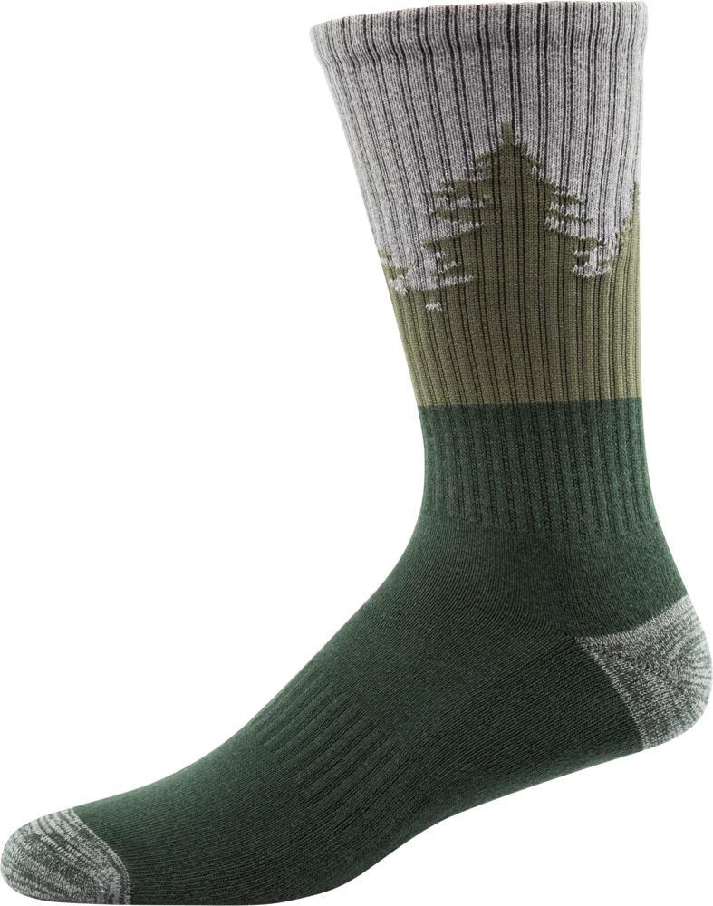 Woods™ Men's Hiking Socks, Green/Grey 4 Woods™ Men's Hiking Socks, Green/Grey - Image 2