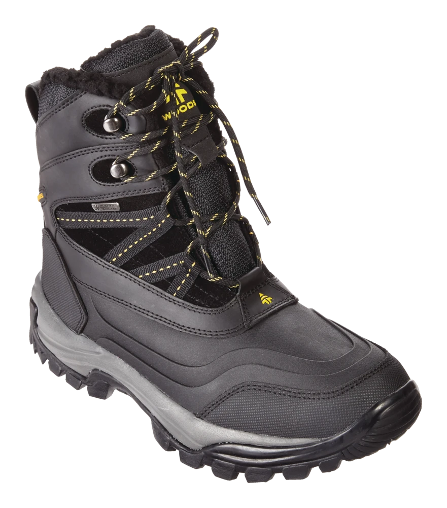 Woods Men's Snow Peak Insulated Leather/Rubber Winter Snow Boots Waterproof Anti-Slip Warm 3 Woods Men's Snow Peak Insulated Leather/Rubber Winter Snow Boots Waterproof Anti-Slip Warm