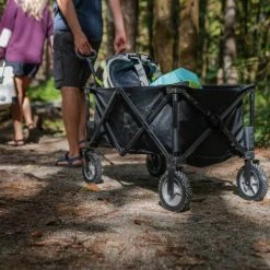 Woods Outdoor Collapsible Folding Utility Standard Wagon W/ Carry Bag, 150 Lb Capacity, Black -Woods Sales Store woods porter folding wagon 119aee1a 82e7 43b7 968a cc32905b488e