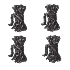 Woods Reference Guyline Paracord Ropes W/ Tensioner Adjusters For Tents & Tarps, 3m, 4-pk