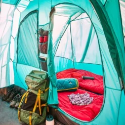 Woods Refuge 3-Season, 6-Person, 2-Room Easy Set-Up Camping Tent W/ Divider, Vestibule & Carry Bag -Woods Sales Store woods refuge 6 person tent 82a04ee7 7925 4beb 80a2 d3b22fd6e175