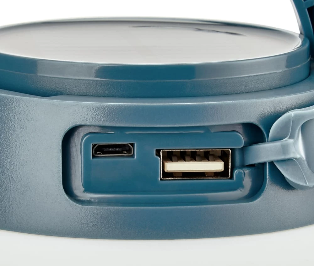 Woods™ Gibbous Solar/Rechargeable LED Camping Light/Lantern W/ USB Port, 200 Lumen, Large 4 Woods™ Gibbous Solar/Rechargeable LED Camping Light/Lantern W/ USB Port, 200 Lumen, Large - Image 2